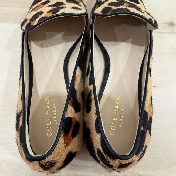 Cole Haan Women's Size 7 Dellora Skimmer Ocelot Hair Calf Animal Print Loafer - Picture 7 of 12